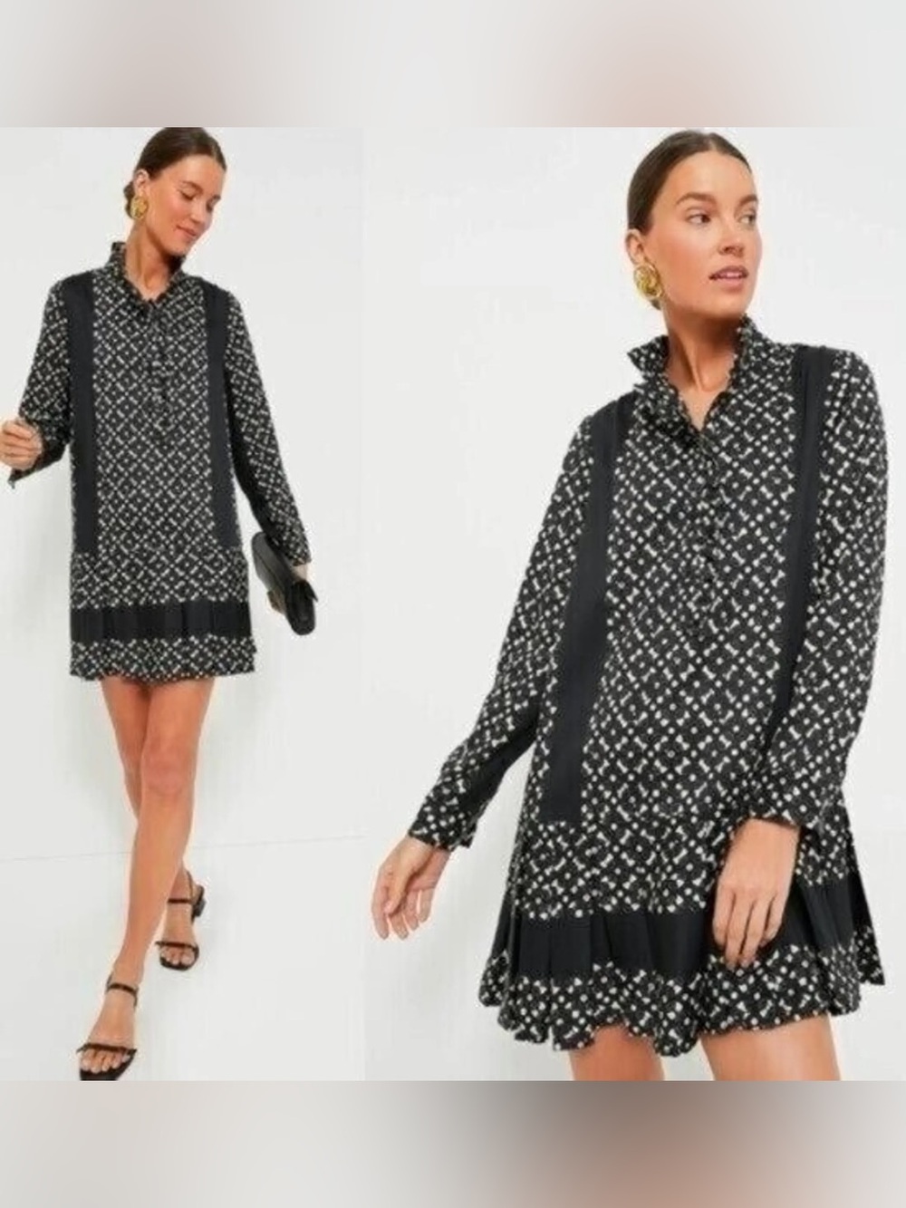 Tuckernuck Black Geo Tate dress size medium